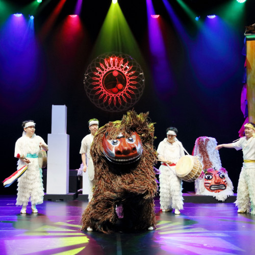 Saja Chum de Bukcheong Saja Noreum o Danza de máscaras de león Bukcheong