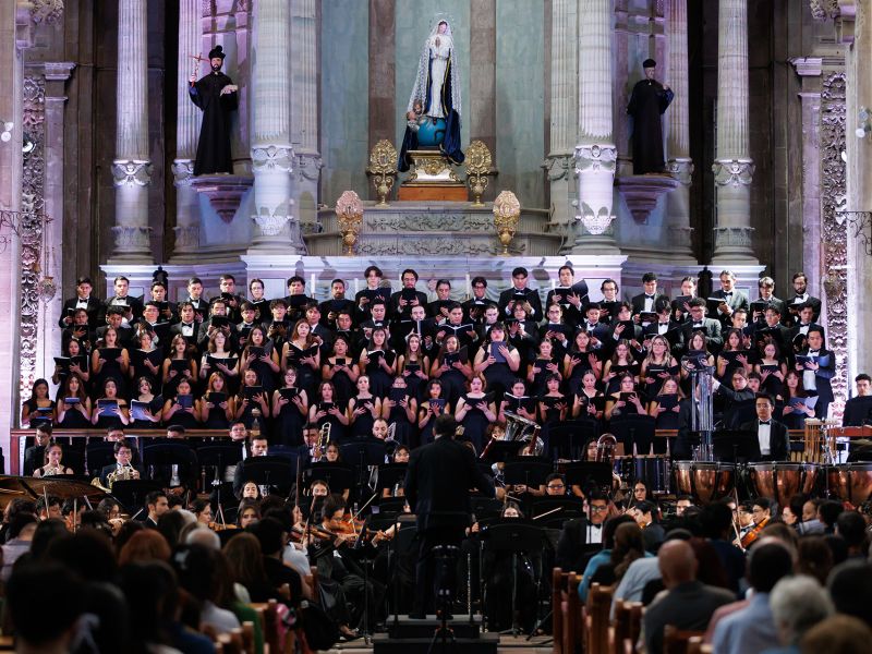 Orquesta Sinf&oacute;nica Juvenil Silvestre Revueltas y Coro Juvenil del Conservatorio de Celaya