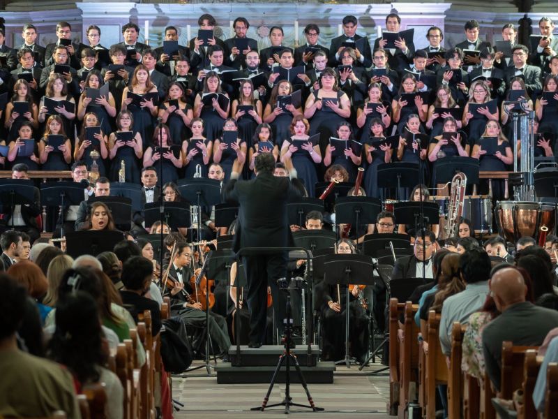 Orquesta Sinf&oacute;nica Juvenil Silvestre Revueltas y Coro Juvenil del Conservatorio de Celaya