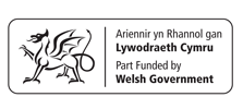 Ariennir yn Rhannol gan Lywiddraeth Cymru