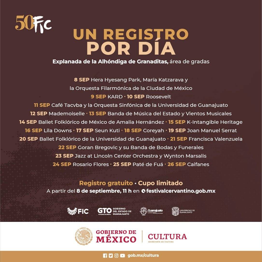 Inicia Festival Internacional Cervantino registro en línea para eventos en Alhóndiga de Granaditas