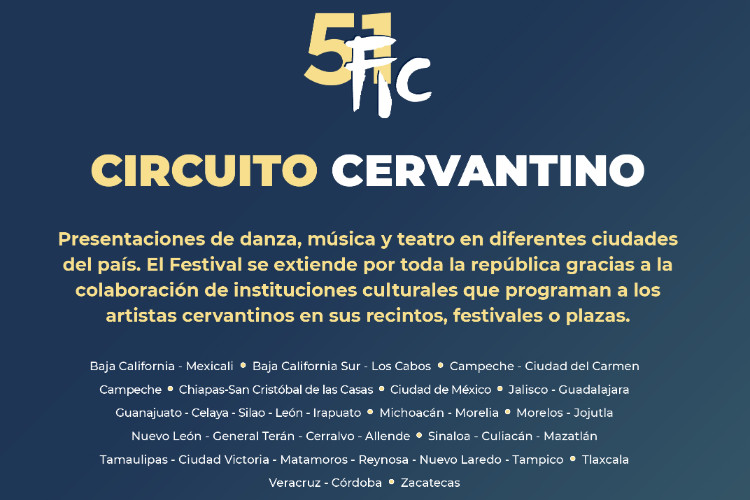 El Circuito Cervantino extiende su oferta cultural a 17 estados de la República mexicana