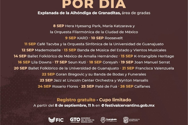 Inicia Festival Internacional Cervantino registro en línea para eventos en Alhóndiga de Granaditas